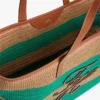 Heklet totebag med nautiske striper