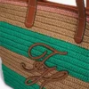 Heklet totebag med nautiske striper