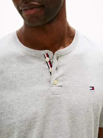 Henley-soveskjorte i suede-jersey