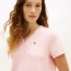 Henley-T-skjorte og shorts-sovesett