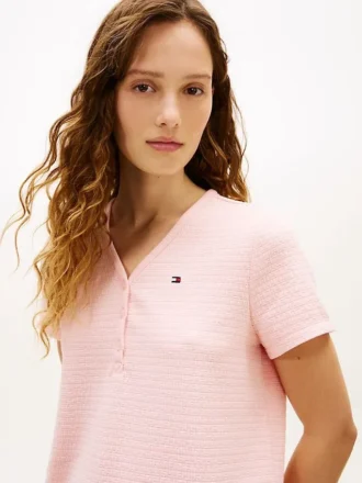 Henley-T-skjorte og shorts-sovesett