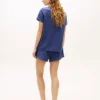 Henley-T-skjorte og shorts-sovesett