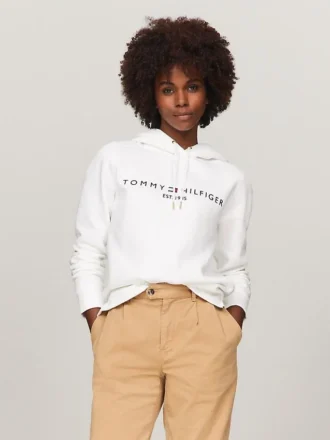 Hettegenser med brodert Tommy-logo