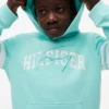 Hilfiger-logo-hettegenser for barn