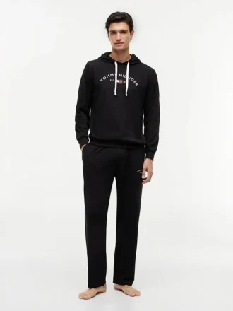 Hilfiger Logo Pique Sleep Hoodie