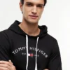 Hilfiger Logo Pique Sleep Hoodie