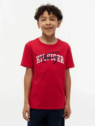 Hilfiger-T-skjorte med grafisk trykk for barn