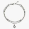 Hjerte-charm dobbeltlags armbånd