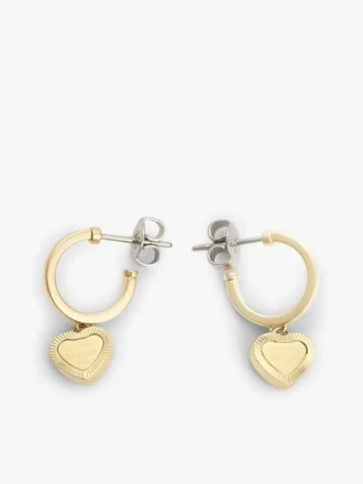 Hjerteformet hoop-ørering
