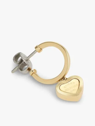 Hjerteformet hoop-ørering