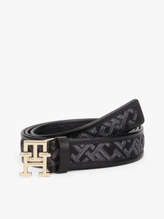 Jacquardbelte med monogramspenne