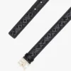 Jacquardbelte med monogramspenne