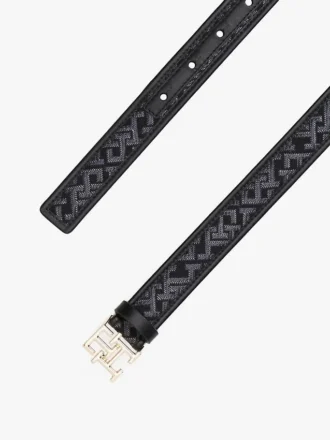Jacquardbelte med monogramspenne