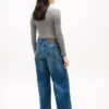 Jeans med høy midje og vide ben