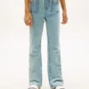 Jeans med påsydde lommer og vid ben for barn