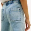 Jeans med påsydde lommer og vid ben for barn