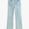 Jeans med påsydde lommer og vid ben for barn