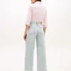 Jeans med rå kant, høy midje og vide ben Jeans med rå kant, høy midje og vide ben