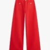 Jeans med rå kant, høy midje og vide ben Jeans med rå kant, høy midje og vide ben