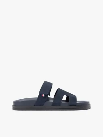 Justerbar sandal i semsket skinn