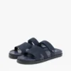 Justerbar sandal i semsket skinn