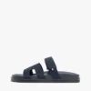Justerbar sandal i semsket skinn