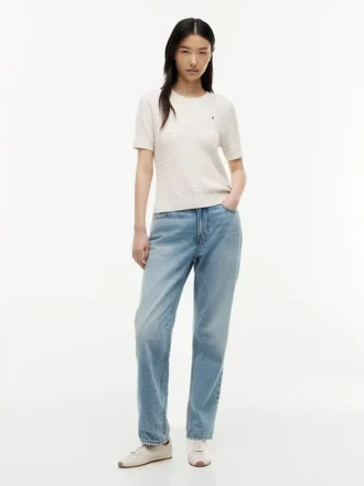 Klassiske jeans med høy midje og rett passform