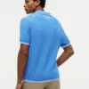 Kortærmet kabelstrikket polo