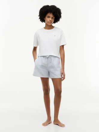 Kortærmet T-skjorte og shorts-sovesett