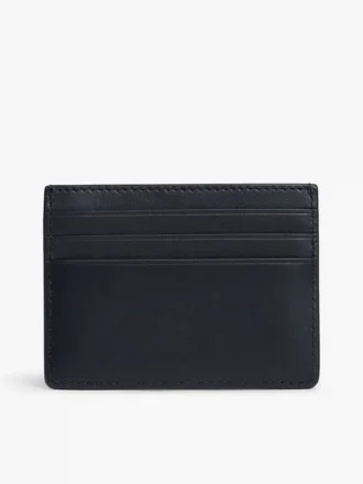 Kortlommebok i skinn med flagglogo over hele overflaten