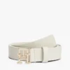 Lærbelte med monogramspenne