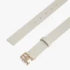 Lærbelte med monogramspenne