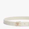 Lærbelte med monogramspenne