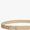 Lærbelte med monogramspenne