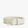 Lærbelte med monogramspenne