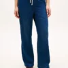 Lett pull-on-Jeans med vid ben