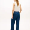 Lett pull-on-Jeans med vid ben