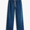 Lett pull-on-Jeans med vid ben
