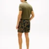 Linen shorts med tropisk mønster