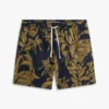 Linen shorts med tropisk mønster