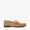Loafers i ruskind med kjetting