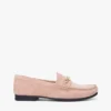 Loafers i ruskind med kjetting
