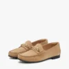 Loafers i ruskind med kjetting