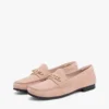 Loafers i ruskind med kjetting