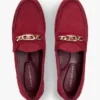 Loafers i ruskind med kjetting