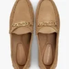 Loafers i ruskind med kjetting