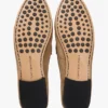 Loafers i ruskind med kjetting