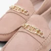 Loafers i ruskind med kjetting