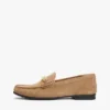 Loafers i ruskind med kjetting