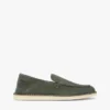 Loafers i semsket skinn